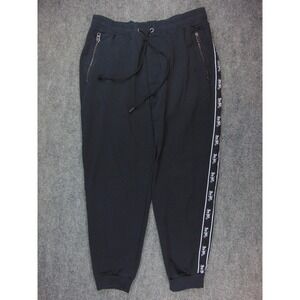 Coach Sweatpants Mens 2XL Horse and Carriage Logo Tape Black Joggers Athleisure